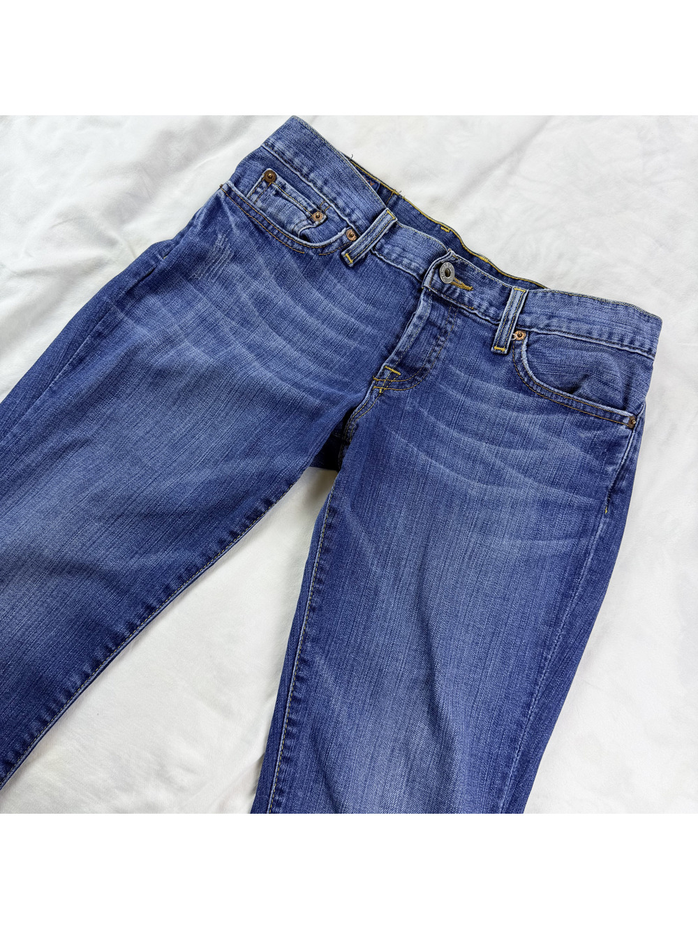 Lucky Brand Womens Jeans 4/27 Flare Low Rise Y2K Made USA Lucky You Blue Denim